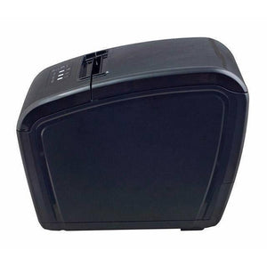 X Printer XP-S200M POS Receipt Printer Cash Register Thermal Printer - shown in black from a side angle with a top-mounted control panel featuring three indicator lights.