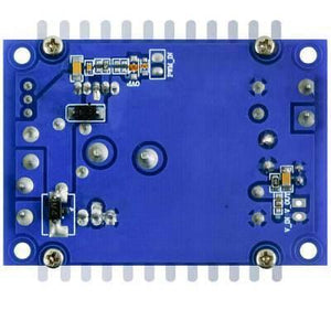 XL4016E1 Step-Down Buck Converter Power Supply Module DC-DC 5-40V to 1.2-36V Adjustable Step Down Board 12A 100W XL4016E1 compatible with Arduino - the bottom side of the blue rectangular circuit board with metal pins, mounting holes, and soldered components.