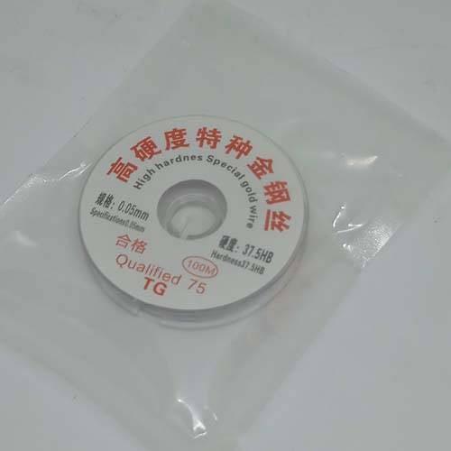 0.05 mm LCD Screen Separation High Hardness Special Gol Wire Cutting Line For Iphone Samsung Glass Wires Tools - Gold Wire in a clear plastic bag, showing a white spool with red and black text specifications.