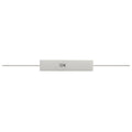 0.1ohm 10W 10W0.1rj 10 Watts 0.1R Resistor - a white rectangular ceramic resistor with a wire lead extending from each end and "10W" printed on its side.