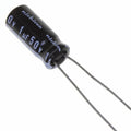 0.1uF Capacitor - shown as a black cylindrical electrolytic capacitor with two wire leads and text reading "nichicon" and "1µF 50v".