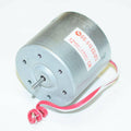 0 To 12V DC Motor Mabuchi Cw 2400RPM - a silver cylindrical motor with a small metal shaft and two attached red and white wires.
