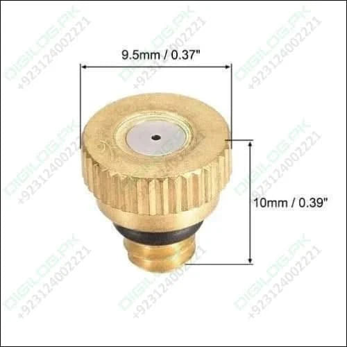 0.6mm Orifice Dia 9mm Long Brass Mist Nozzle