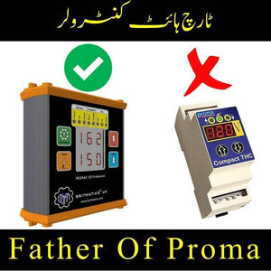 03334855597 Promax 150 Thc Universal Torch Height Controller For Plasma Cutter Better Then Proma - a black rectangular device with an orange border, digital displays showing 162 and 150, and various button controls.