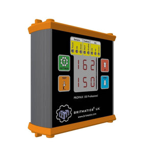 03334855597 Promax 150 Thc Universal Torch Height Controller For Plasma Cutter Better Then Proma - a black and orange rectangular controller with a digital display showing 162 and 150, indicator lights, and navigation buttons.