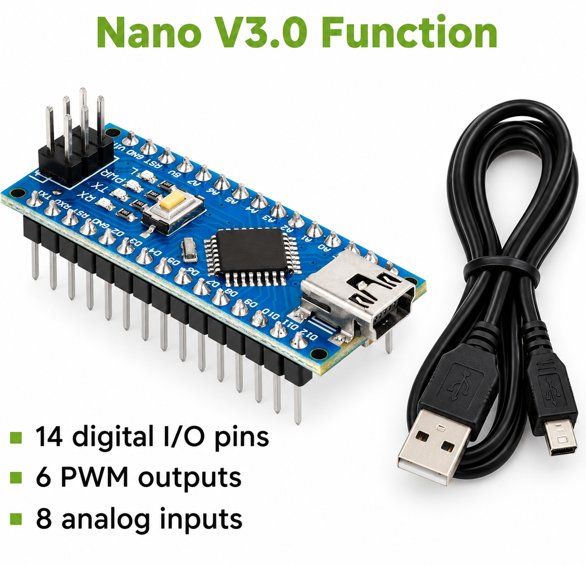 Arduino Nano V3 With Cable ATMEGA328
