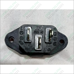 3 Pin Male Computer Socket AC Socket With Closing Window