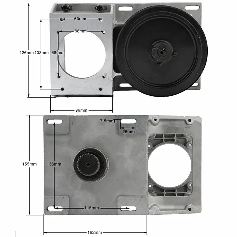 1.25M left oblique tooth/spur gear gear box  Integrated type helical teeth belt /gear rack and synchronous wheel reducer box cnc