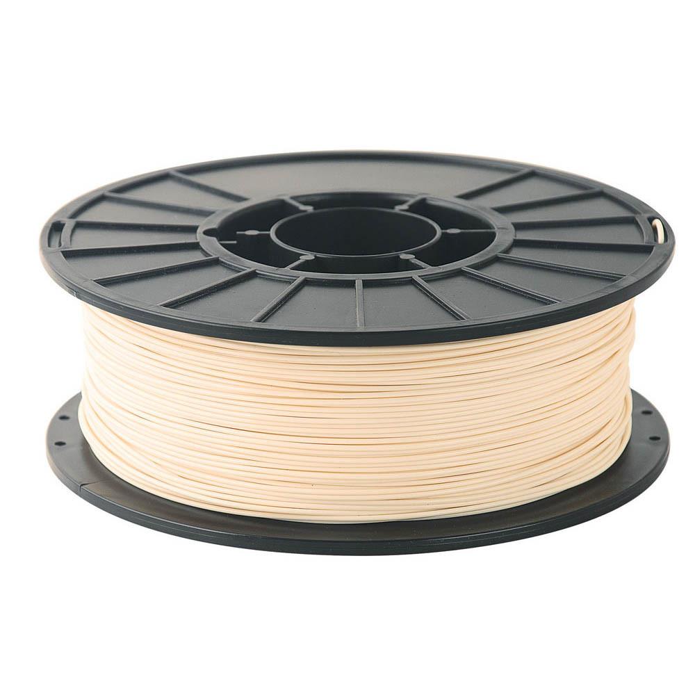 1/2kg 500 Gram 1.75mm ABS 3d Printer Filament Spool Filament - a beige-colored filament wound onto a black plastic spool against a white background.