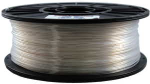 1/2kg 500 Gram 1.75mm ABS 3d Printer Filament Spool Filament - a clear, translucent filament wound onto a black plastic spool with a white label.