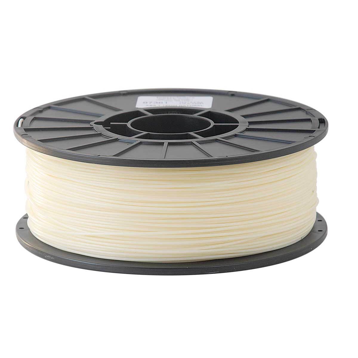 1/2kg 500 Gram 1.75mm ABS 3d Printer Filament Spool Filament - a single spool of natural-colored filament wound onto a black plastic reel.