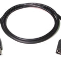 1.5m USB Extension Cable Type a Male To Type a Female - a black cable with a male USB connector on one end and a female USB port on the other.