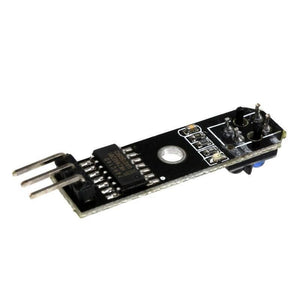 1 Channel Infrared Tracking Sensor Fc 123 Black And White Line Detection Sensor For Smart Car Tracing - rectangular circuit board with a three-pin header, a 74HC14D chip, and an infrared sensor component.