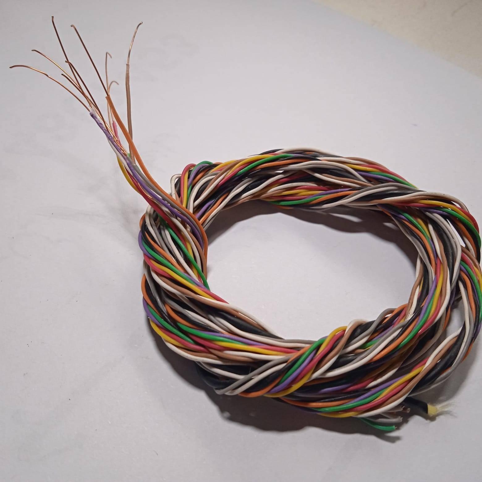 1 Meter 10pcs Hard Jumper Wires 100cm Spiral Wrap Wires 10 Core Cable - shown as a coiled bundle of multi-coloured solid-core wires with stripped ends.