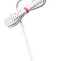 1 Meter 4 Pin JST Wire - shown as a long, white, flat ribbon cable with pink pattern markings, coiled and secured with a red rubber band.
