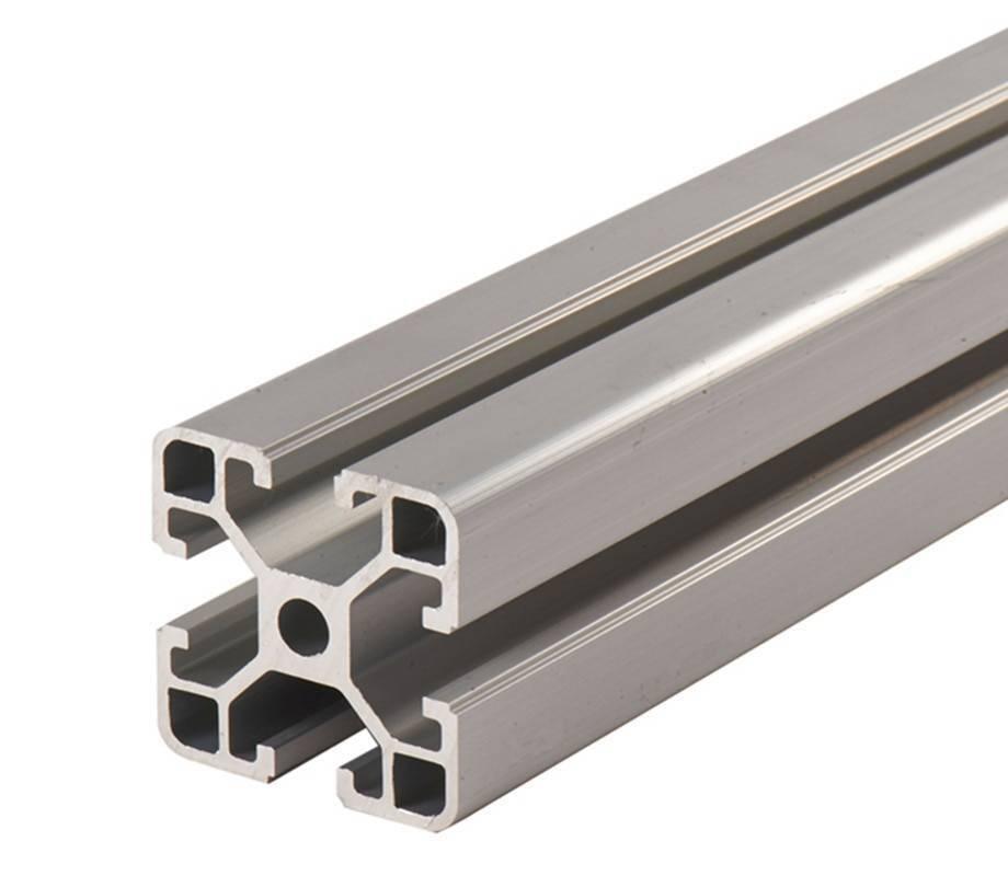 1 Meter 4040 Aluminium Profile Aluminium Extrusion For CNC And 3d Printer Color Black/silver - square-shaped aluminium extrusion with a central hole and T-slots along each side.