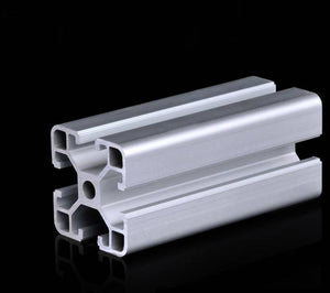 1 Meter 4040 Aluminium Profile Aluminium Extrusion For CNC And 3d Printer Color Black/silver - square-shaped aluminium extrusion with T-slots on all four sides and a central circular hole.