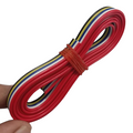1 Meter 5 Wires rainbow cable - shown as a coiled bundle of red, white, blue, yellow, and black wires held together by a red rubber band.