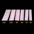 1 Meter 6 Wire UL2468 Flat Ribbon Cable Wire Cable Board Stranded - shown as six strips of white and pink ribbon cables labeled 6P through 12P.