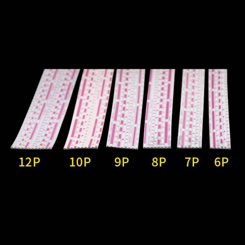 1 Meter 6 Wire UL2468 Flat Ribbon Cable Wire Cable Board Stranded - shown as six strips of white and pink ribbon cables labeled 6P through 12P.