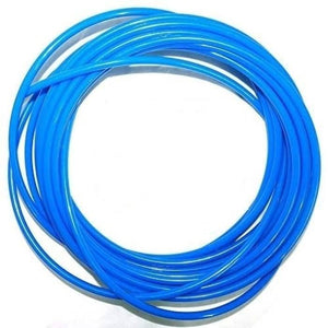1 Meter 6mm Polyurethane Plastic Mist Pipe - shown as a coiled length of smooth, bright blue flexible tubing against a white background.