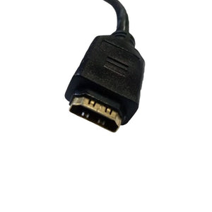 1 meter High Speed HDMI male to HDMI female Cable - close-up of a black HDMI connector head with a metallic port.