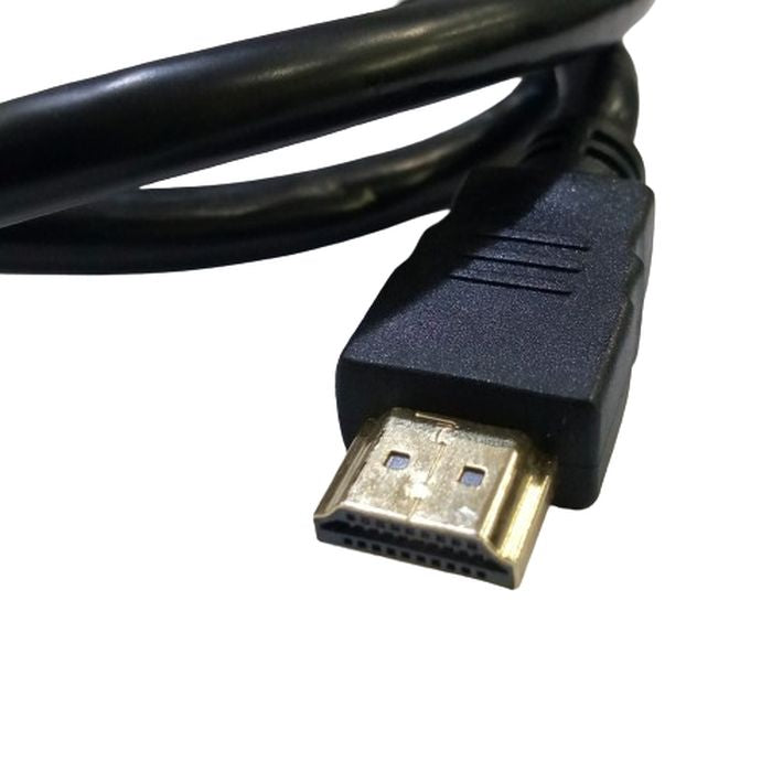 1 meter High Speed HDMI male to HDMI female Cable - a close-up of the black HDMI connector head with its gold-plated male port.