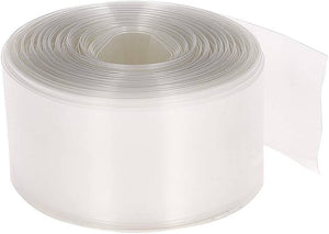 1 Meter PVC Heat Shrink Wrap For 4x18650 Battery Pack - shown as a roll of clear, flat-folded PVC heat shrink tubing.