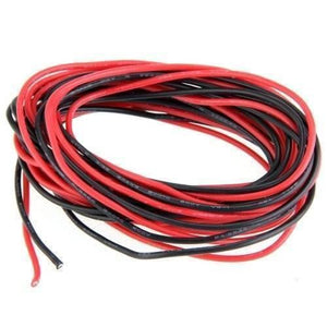 1 Meter Red And Black 10A 220V Flexible Wire - shown as a coiled length of dual-conductor electrical cable with red and black insulation.