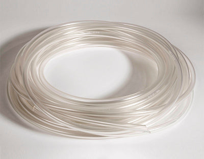 1 Meter Tube Size 6x4 mm | Flexible PVC Tube For Plumbing &amp; Electrical Applications - shown as a coiled length of clear, flexible PVC tubing on a white background.