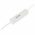 1 Ohm 1R 10W High Power Resistor 10W1RJ - a white, rectangular cement-style axial resistor with metal wire leads extending from both ends.