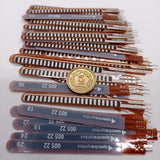 1 Piece 2.2 Inch Flex Sensor Bend Detection Sensor - shown as a pile of thin, brown, rectangular flexible strips with a gold-coloured coin on top.