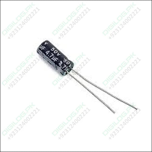 1 Piece 4.7uf 50v Electrolytic Capacitor In Pakistan