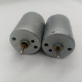 1 Piece DC 2V To 24V 8960RPM High Torque Mini Micro Motor DC Motor - two silver cylindrical DC motors with metal shafts positioned side-by-side on a white surface.