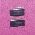 1 Piece ICN2037 Bp IC - two black, rectangular integrated circuits with silver pins, arranged vertically against a textured pink background.