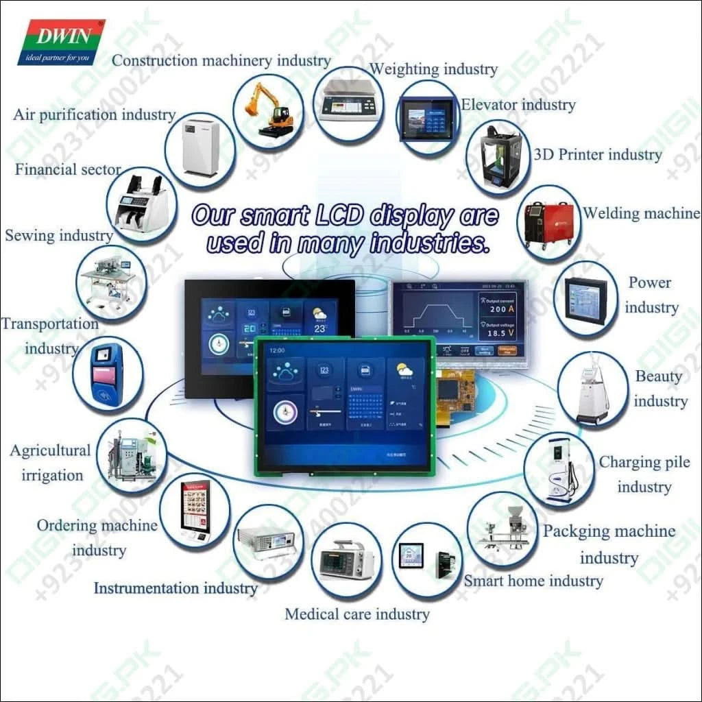 Dwin 10.1 Inch Hmi Modbus Tft Lcm Dmg10600t101-a5wtr