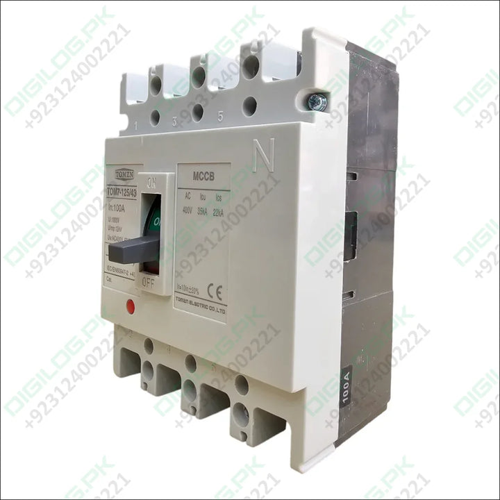 100A TOMZN TOM7-125/4300 MCCB 100A 4 POLE CIRCUIT BREAKER IN PAKISTAN