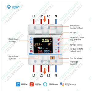 100A 3 Phase Smart Wifi Meter 22 In 1 3P4W Wifi Photovoltic Smart Meter In Pakistan