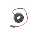 100A AC Current Transformer Ct For Mini Ammeter Current Meter - a black circular sensor with a central hole, attached to a red and black wire ending in a small black connector.