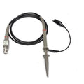 100MHz Oscilloscope Scope Clip Probes P6100 - shown as a grey probe handle with a black cable, a BNC connector, and a black alligator ground clip.