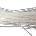 100pcs 12 Inch Nylon Wire Organizer Zip Clip Cable Tie - a large bundle of white, flexible plastic cable ties with locking heads.