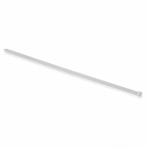 100pcs 12 Inch Nylon Wire Organizer Zip Clip Cable Tie - a single long, thin, white nylon cable tie with a locking mechanism at one end.