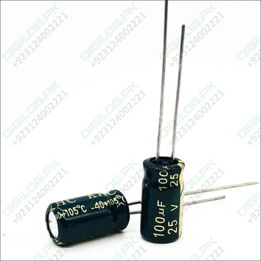 Aluminium 100uf 25v Electrolytic Polar Capacitor