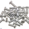 100pcs M3 Screw 10mm - shown as a pile of silver-coloured metal machine screws with pan heads and threaded shafts.