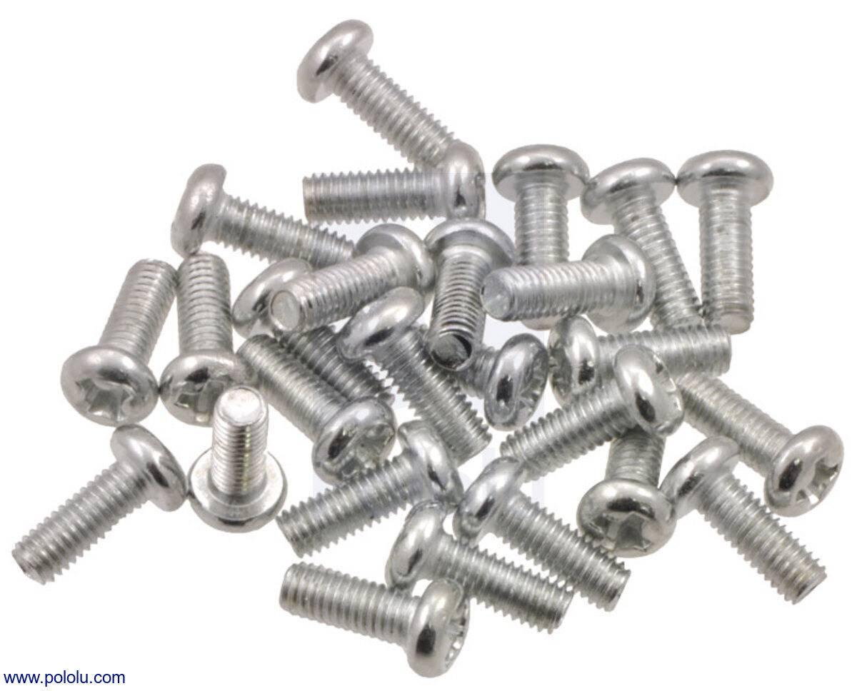 100pcs M3 Screw 10mm - shown as a pile of silver-coloured metal machine screws with pan heads and threaded shafts.