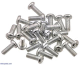 100pcs M3 Screw 10mm - shown as a pile of silver-coloured metal machine screws with pan heads and threaded shafts.