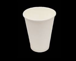 100pcs Paper Glass - a single plain white disposable paper cup shown against a black background.
