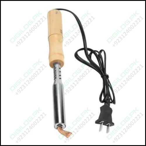 100w 220v Soldering Iron With Chisel Tip & Wood Handle