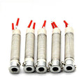 100W Heating Element For Soldering Iron Heater - five cylindrical white ceramic heating elements with wire-wound coils and red-tipped wires.
