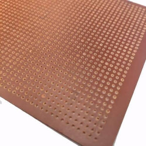 100x240mm Dotted Stripboard Veroboard Prototyping Board - shown as a rectangular brown phenolic board featuring a uniform grid of copper-plated holes.